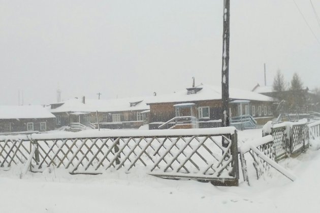 Снег выпал в Каларском районе 1 октября