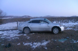 Toyota Camry опрокинулась на дороге Агинское-Дульдурга
