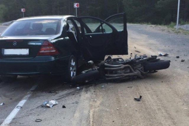 Мотоциклист из Могойтуйского района погиб в ДТП с Mercedes 0