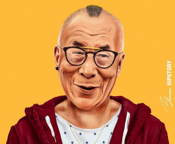 Далай-ламу изобразили хипстером