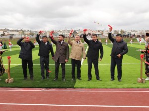 Обновлённый стадион в Могойтуе открыли в день образования Агинского Бурятского округа