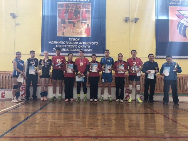 Мужская команда Агинского района стала победителем краевого турнира по волейболу 1